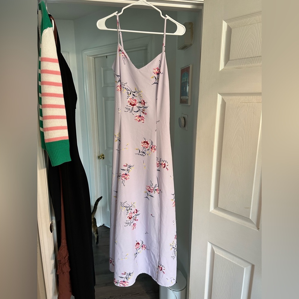 Floral Lavender Slip Dress